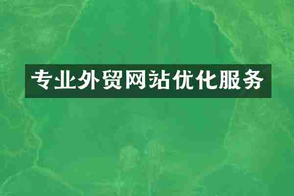 专业外贸网站优化服务