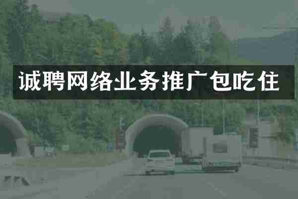 诚聘网络业务推广包吃住