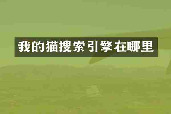 我的猫搜索引擎在哪里