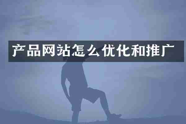 产品网站怎么优化和推广