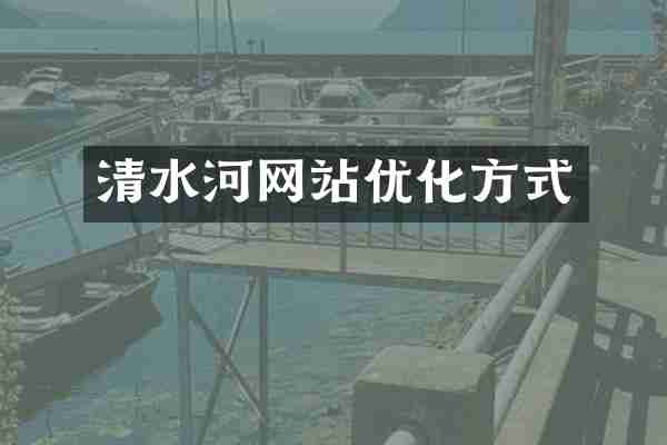 清水河网站优化方式