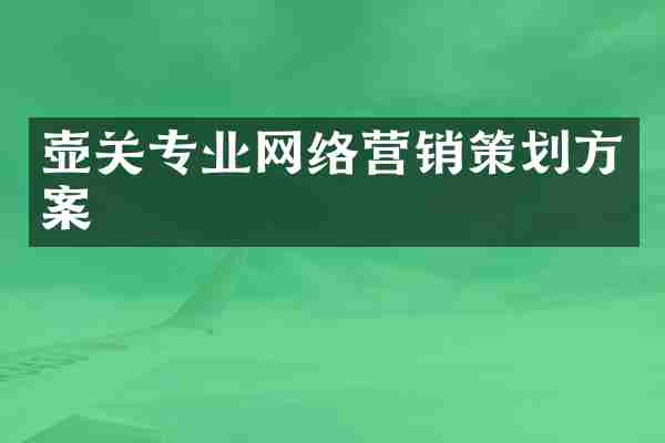 壶关专业网络营销策划方案