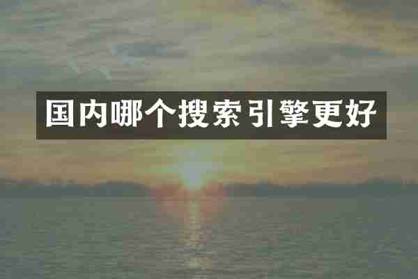 国内哪个搜索引擎更好