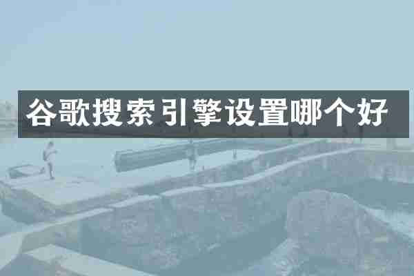 谷歌搜索引擎设置哪个好