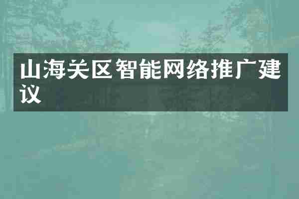 山海关区智能网络推广建议