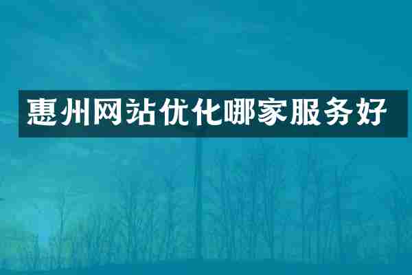 惠州网站优化哪家服务好