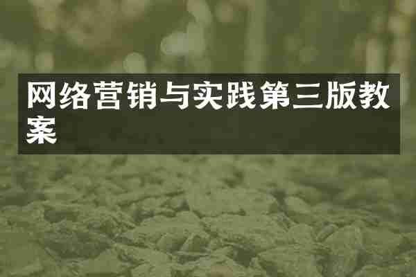 网络营销与实践第三版教案