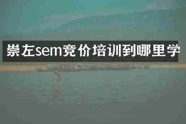 崇左sem竞价培训到哪里学