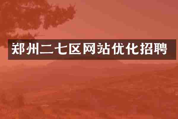 郑州二七区网站优化招聘