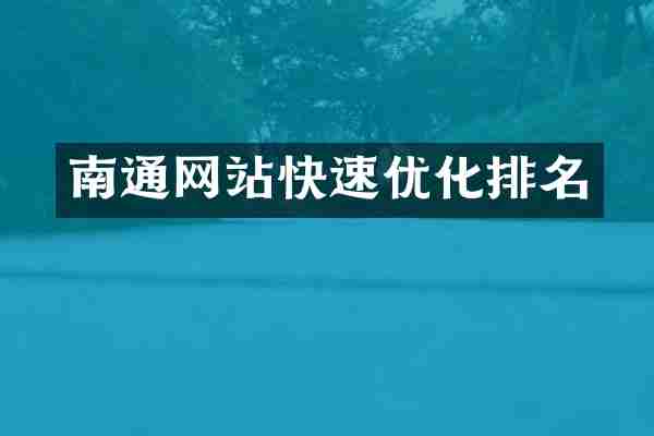 南通网站快速优化排名