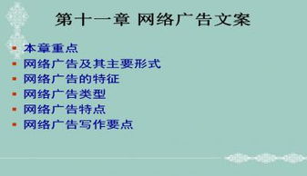 网络广告策划的内容