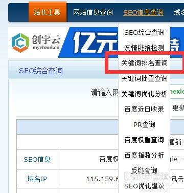 查网站排名