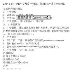 广告策划书