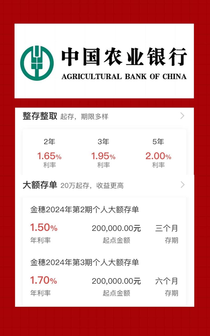 农行当前利率大概是多少? 农行利率大概多少